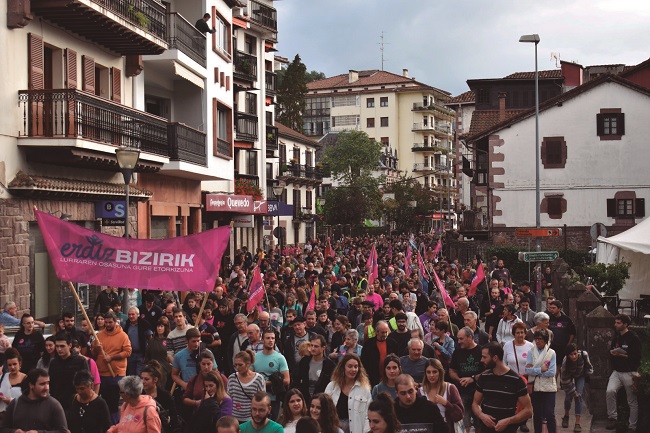 Última manifestación celebrada en Elizondo para protestar contra la mina